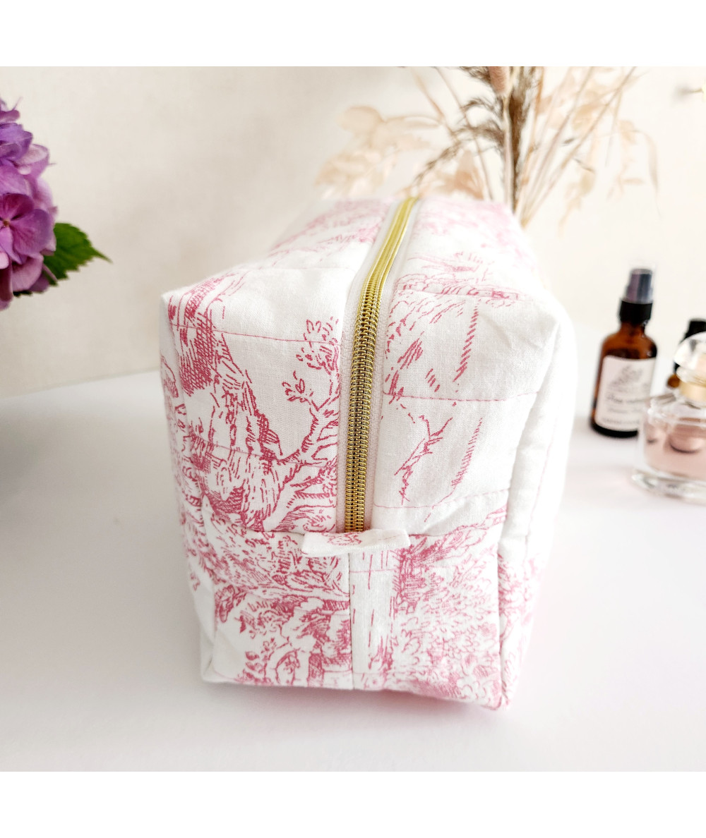 Trousse matelassée compacte Flowers - Les Fantaisies de Malou